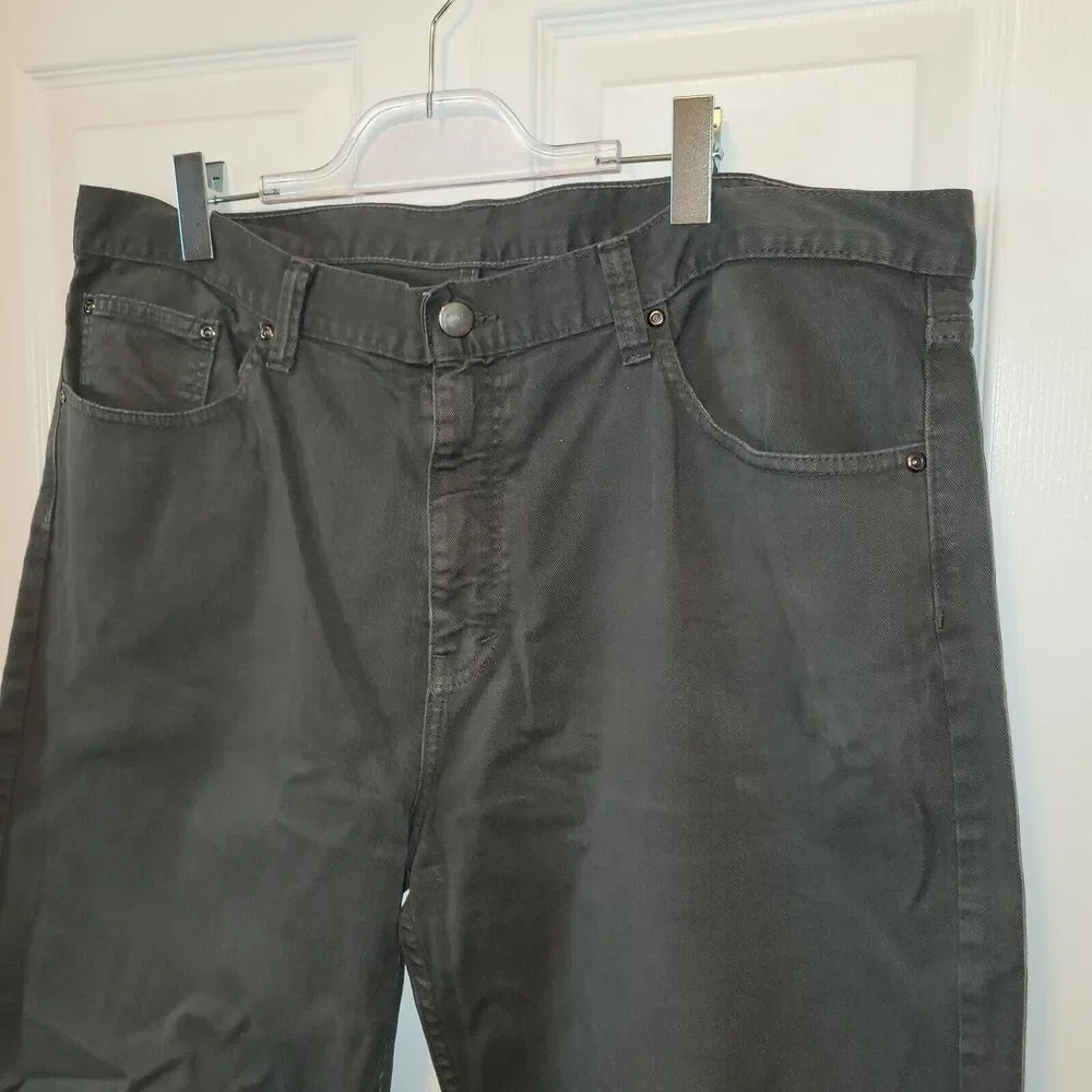 Travelsmith Pants Mens 42x30S Gray Cotton Denim Jeans Workwear Casual - Picture 2 of 10